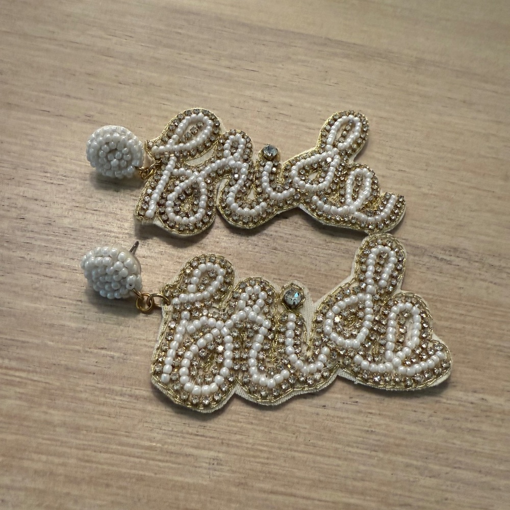 Bride beaded earrings